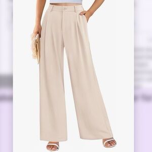 Women’s Trending Wide Leg, High Waisted  Dress/Work Pant Trousers. Size: Small